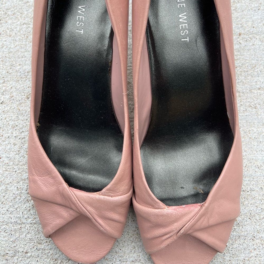 Nine West pink leather heels size‎ 5.5 - Picture 3 of 5
